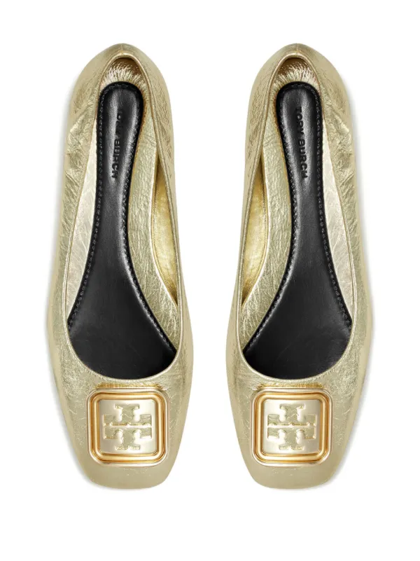 Tory burch ballerina gold 2025