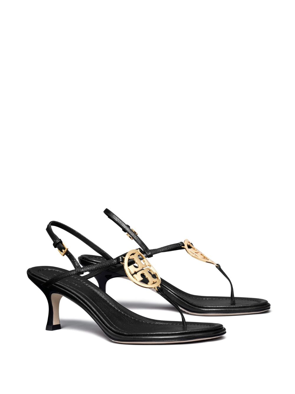 Tory Burch Capri Miller leren sandalen - Zwart