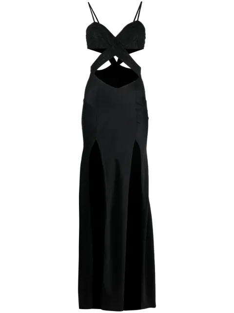 Amen chantilly-lace cut-out gown