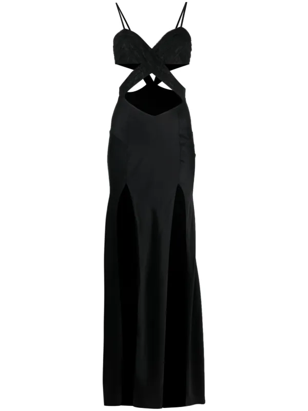 black dress on easter Vintage 1930s Sheer Black Chantilly Lace Sequin Bow Detail Full Length –  Amarcord Vintage Fashion main image 1