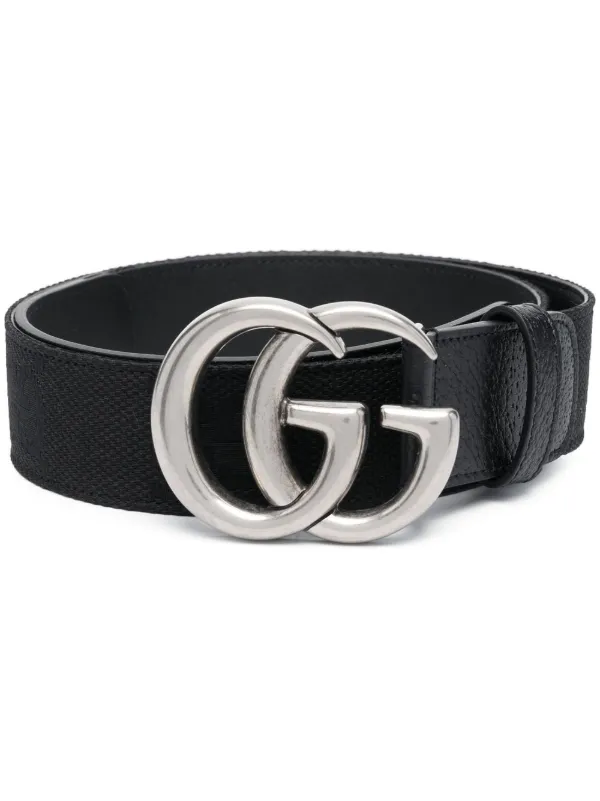 Leather gucci belt with double g buckle online