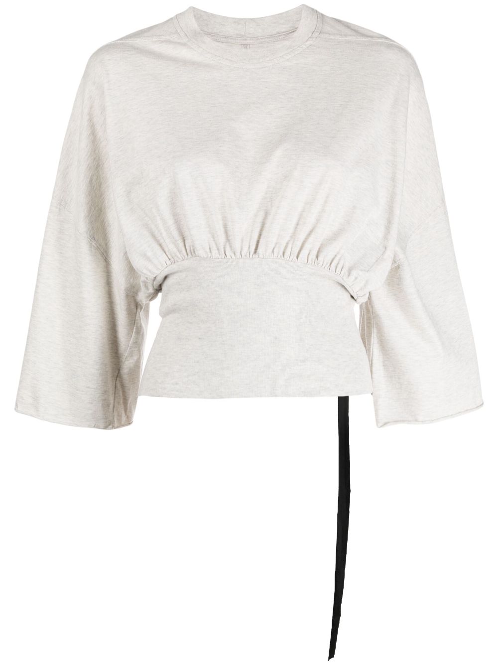 Rick Owens Drkshdw Fitted-waist Cotton Blouse In Grey