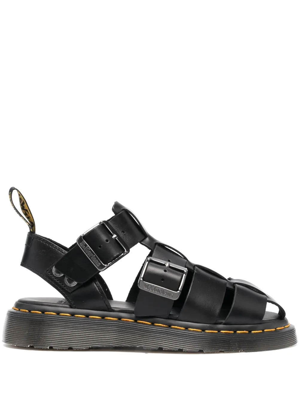 DR. MARTENS' CAGED-DESIGN LEATHER SANDALS