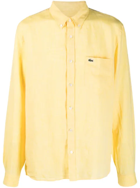 Lacoste logo-embroidered button-down shirt