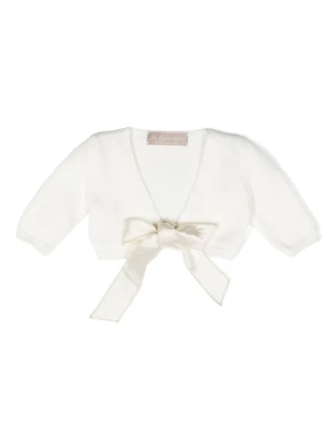 La Stupenderia bow-detailing organic-cotton cardigan