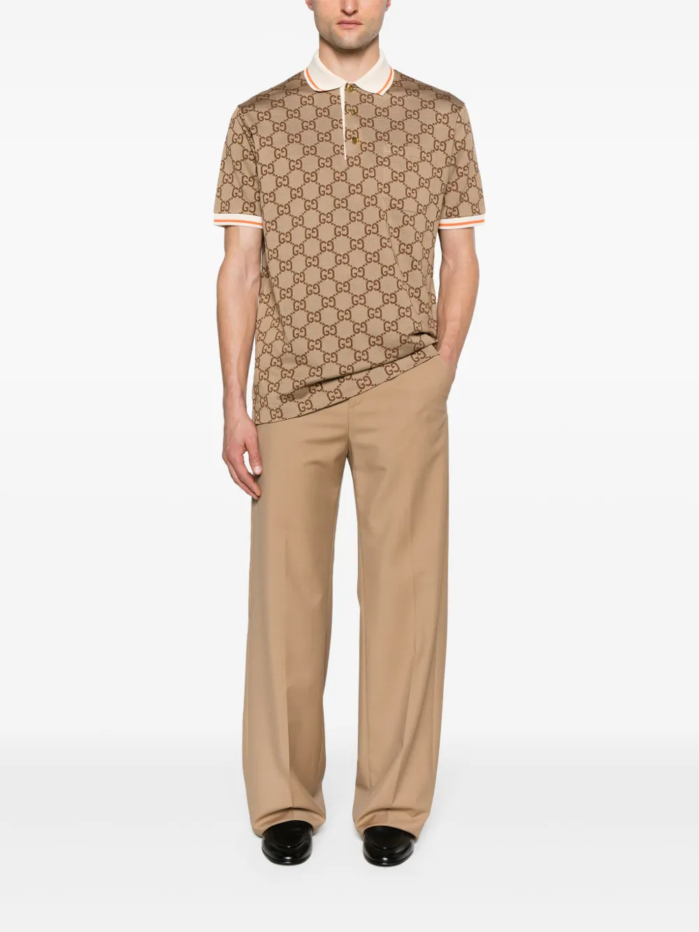 Gucci Gg Jacquard Piqué Polo Shirt Farfetch