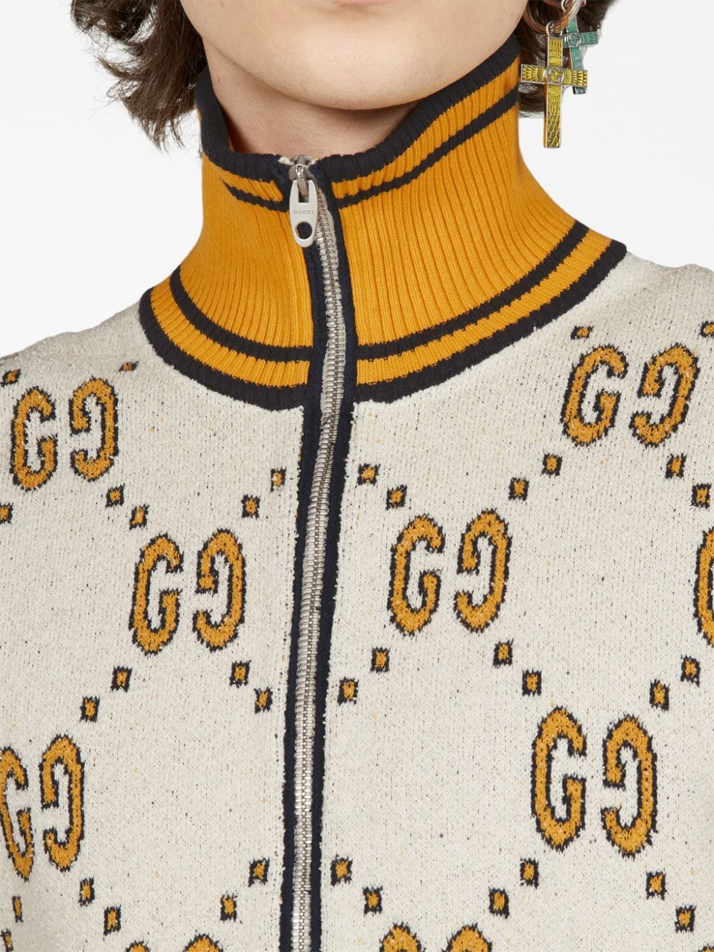 Gucci GG Supreme Print zip-up Cardigan - Farfetch