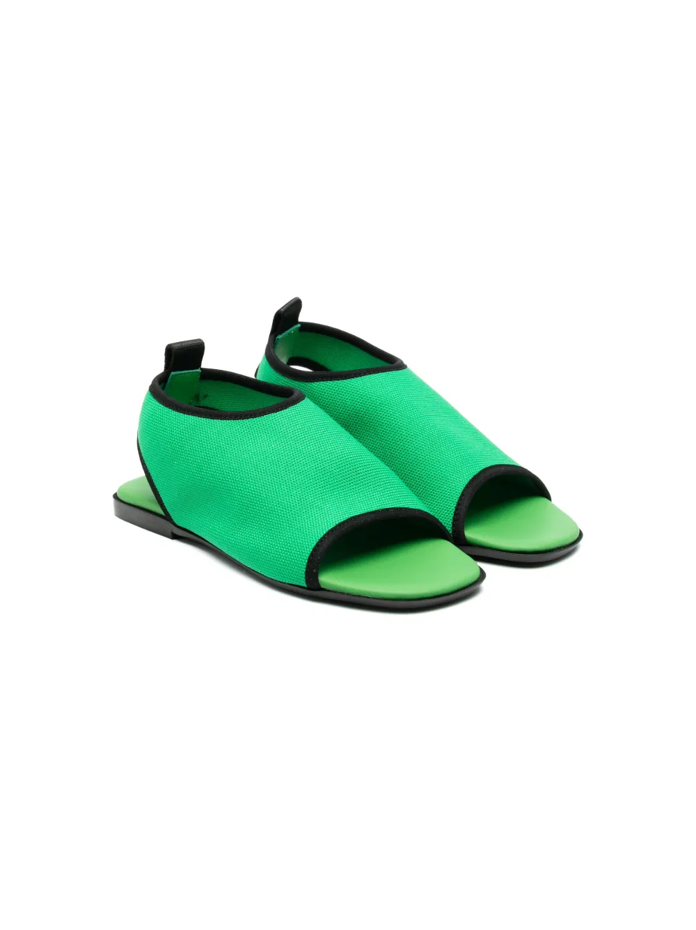 Andrea Montelpare Kids' Contrasting-trim Open-toe Sandals In Green
