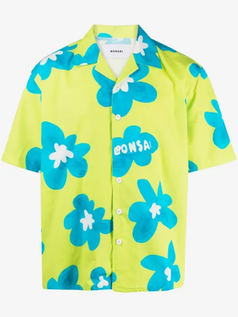 Bonsai floral-print cotton shirt