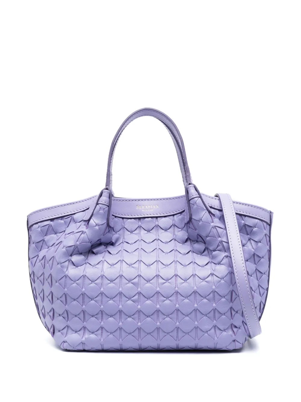 Serapian Mini Secret Mosaico Handbag In Purple