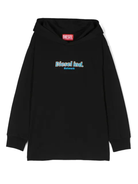 Diesel Kids Moletom de capuz com logo