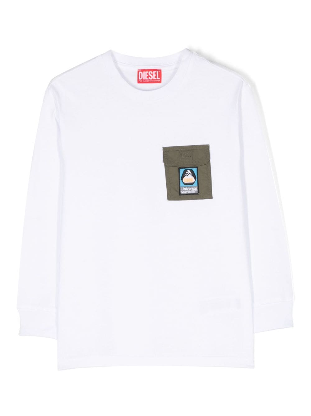 Diesel Kids logo-patch cotton sweatshirt - White