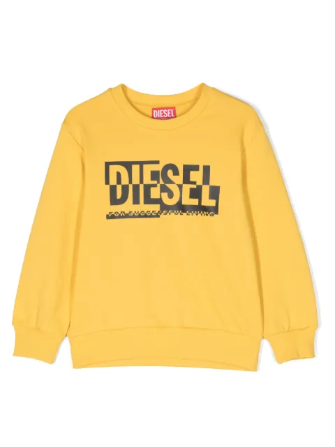 Diesel Kids logo-print cotton sweatshirt