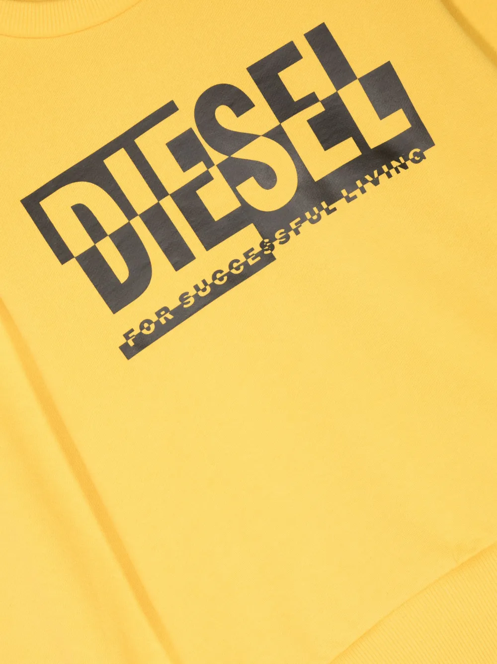  Diesel Kids Logo-print Cotton Sweatshirt - Yellow 