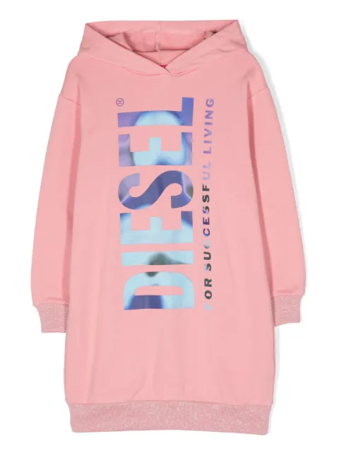 Diesel Kids logo-print hooded dress