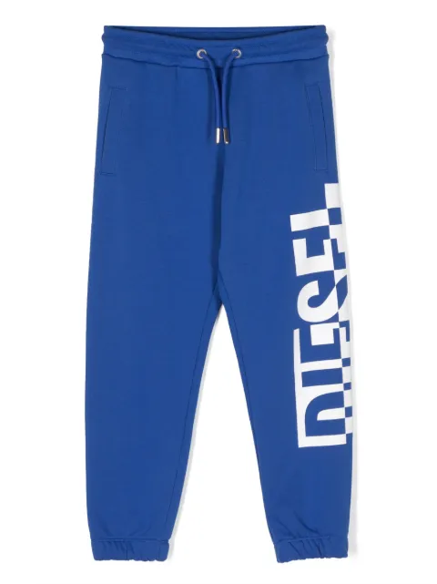 Diesel Kids logo-print cotton trousers