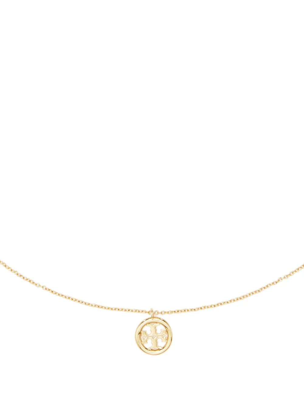 Tory Burch Logo-charm Necklace In Gold