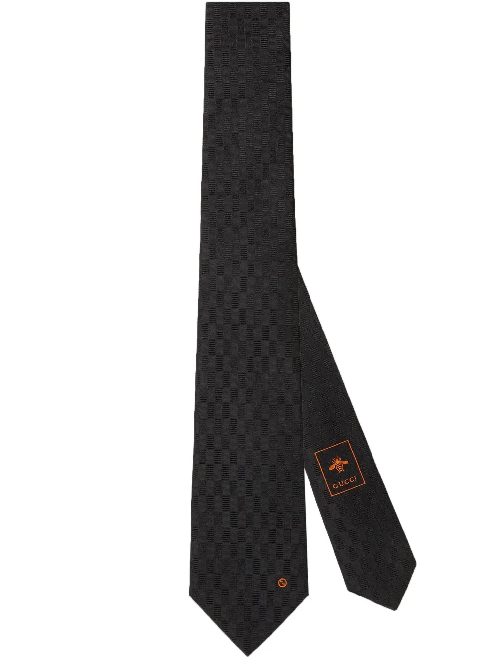 Gucci geometric-jacquard silk tie - Black