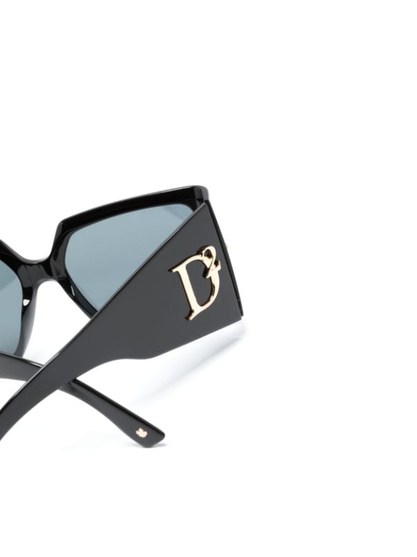Dsquared2 Eyewear embossed-logo oversized-frame Sunglasses - Farfetch