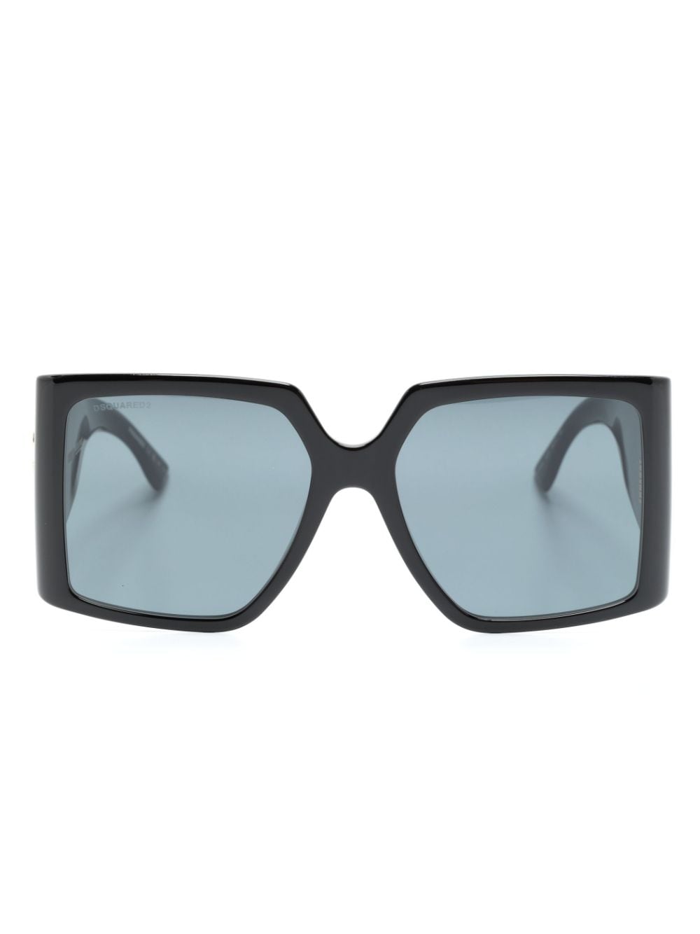 Dsquared2 Embossed-logo Oversized-frame Sunglasses In Black