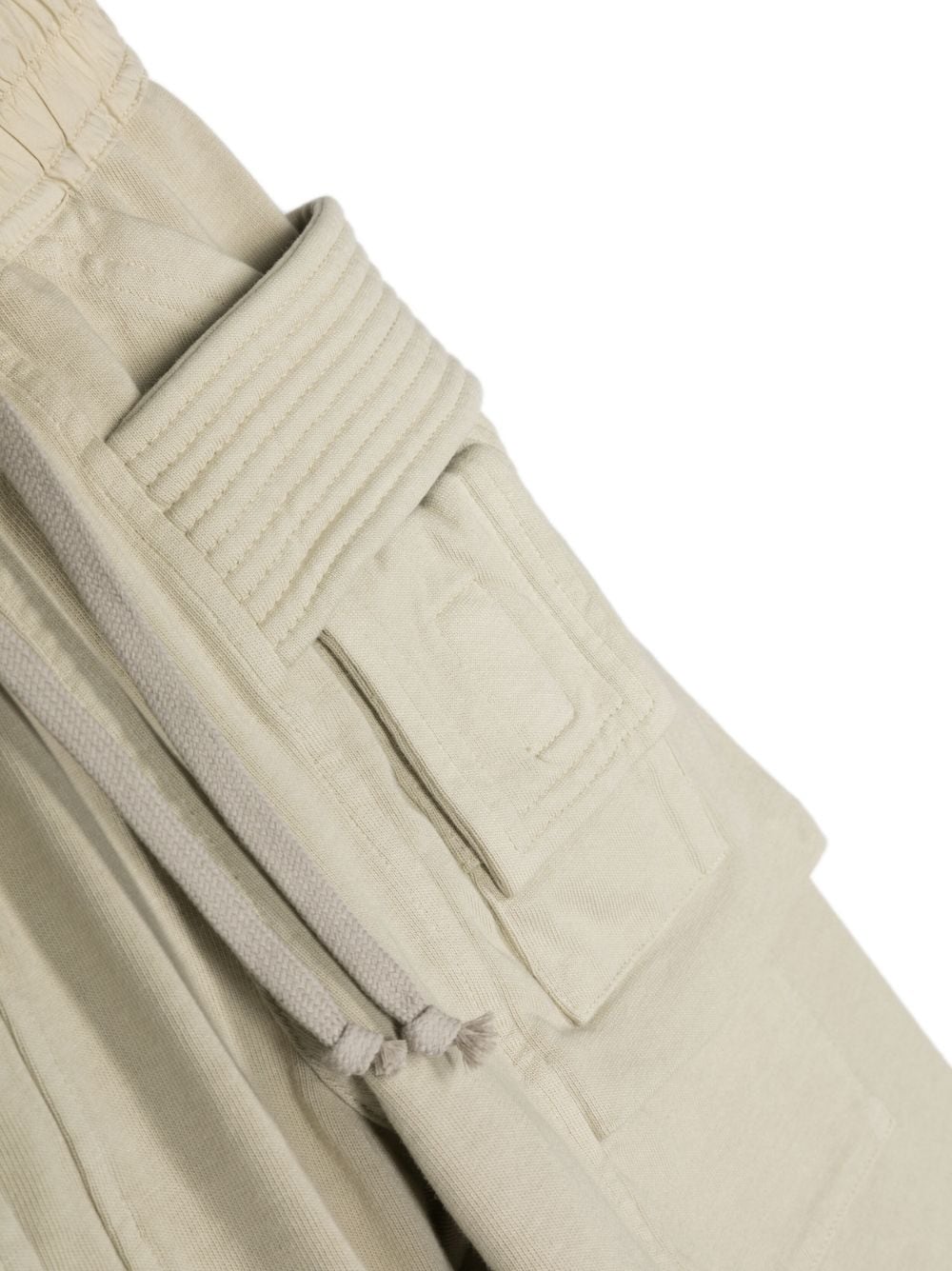 Shop Rick Owens Drawstring-waist Cotton Shorts In Neutrals
