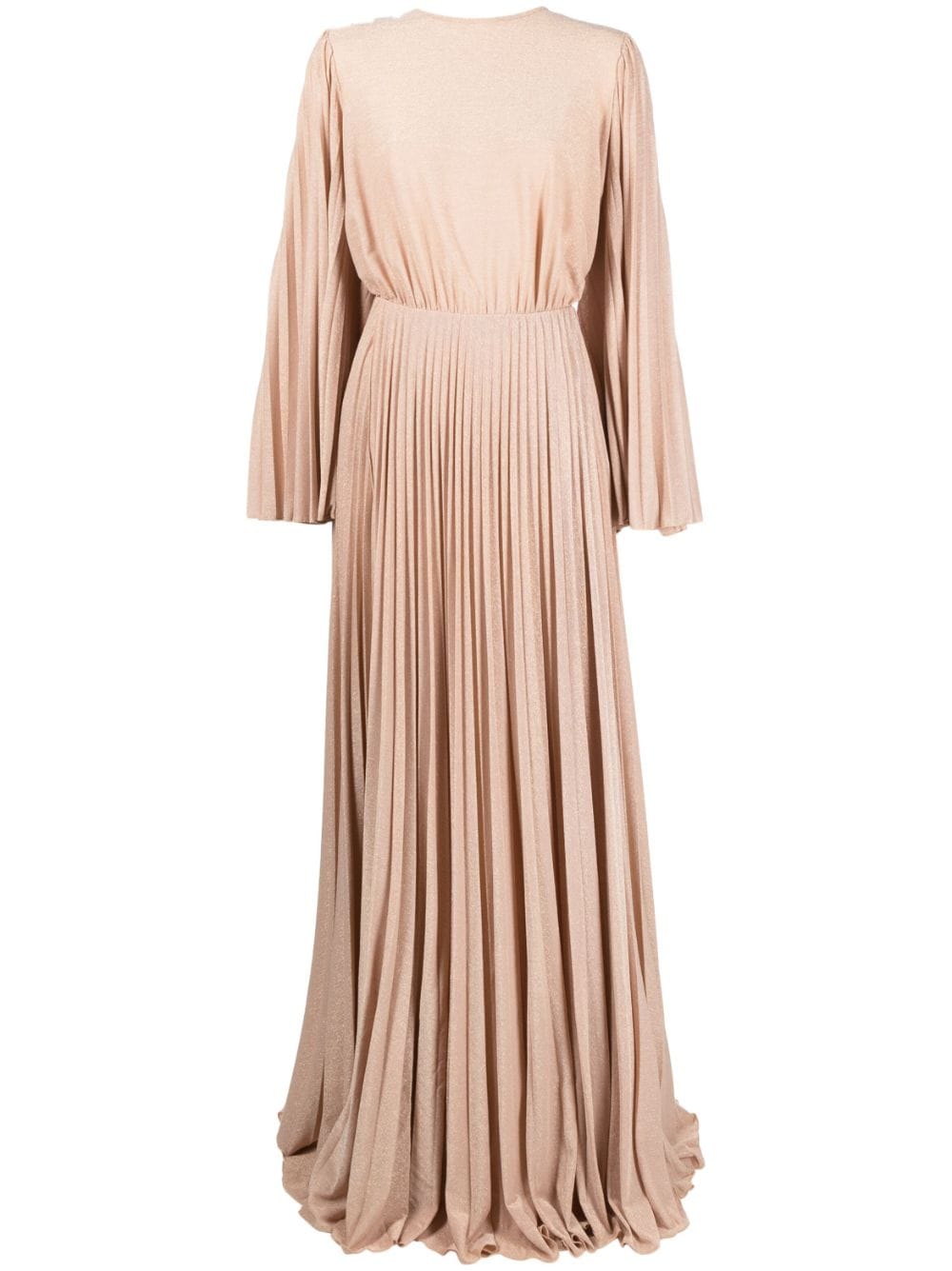 Elisabetta Franchi Pleated Lurex Gown - Farfetch