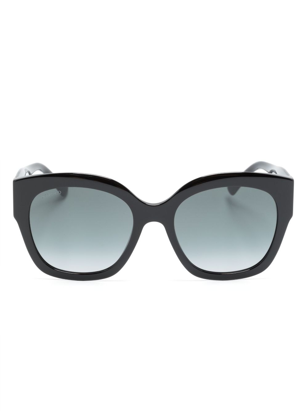 Shop Jimmy Choo Leela Square-frame Sunglasses In Black