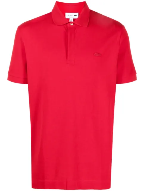 Lacoste logo-patch cotton polo shirt