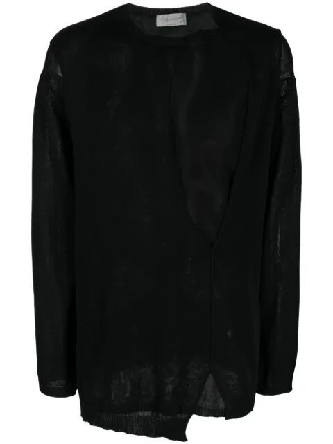 cut-out long-sleeve jumper