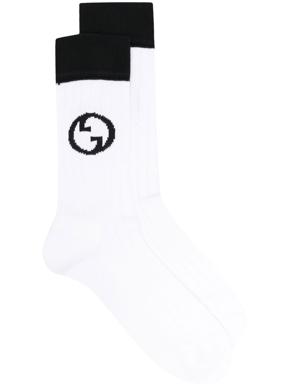 Interlocking G intarsia-logo socks