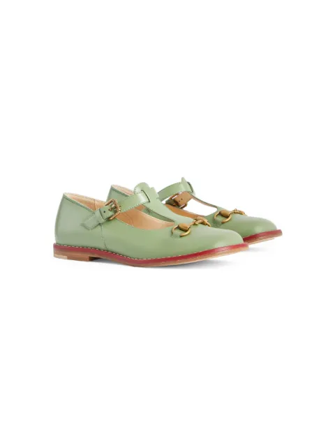 Gucci Kids Horsebit-detail leather loafers