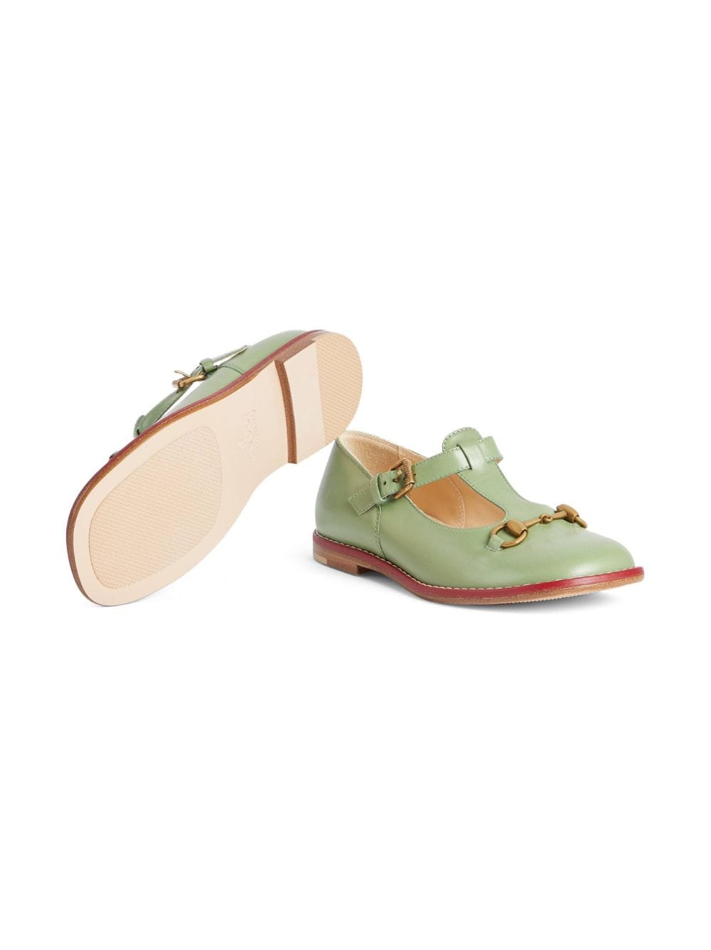 Gucci Kids Loafers met horsebit - Groen