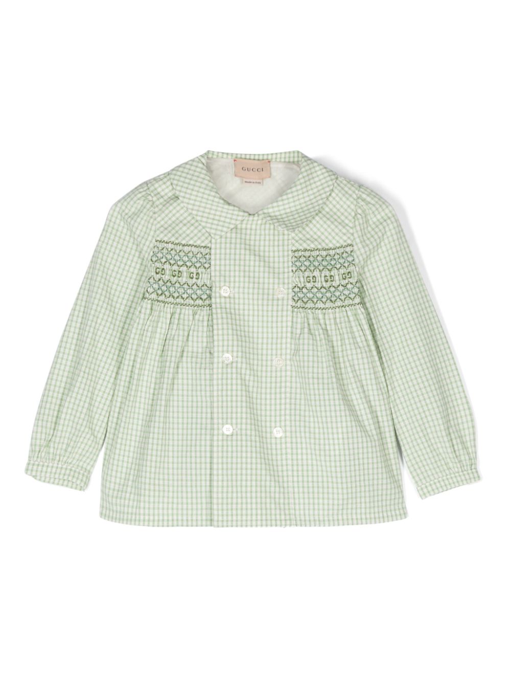 Gucci Kids logo-embroidered blouse - Green