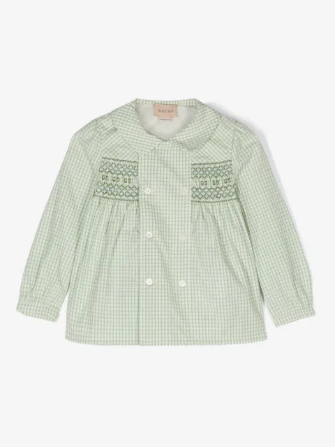 Gucci Kids blusa con logo bordado