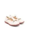 Gucci Kids Horsebit-detail ballerinas - White