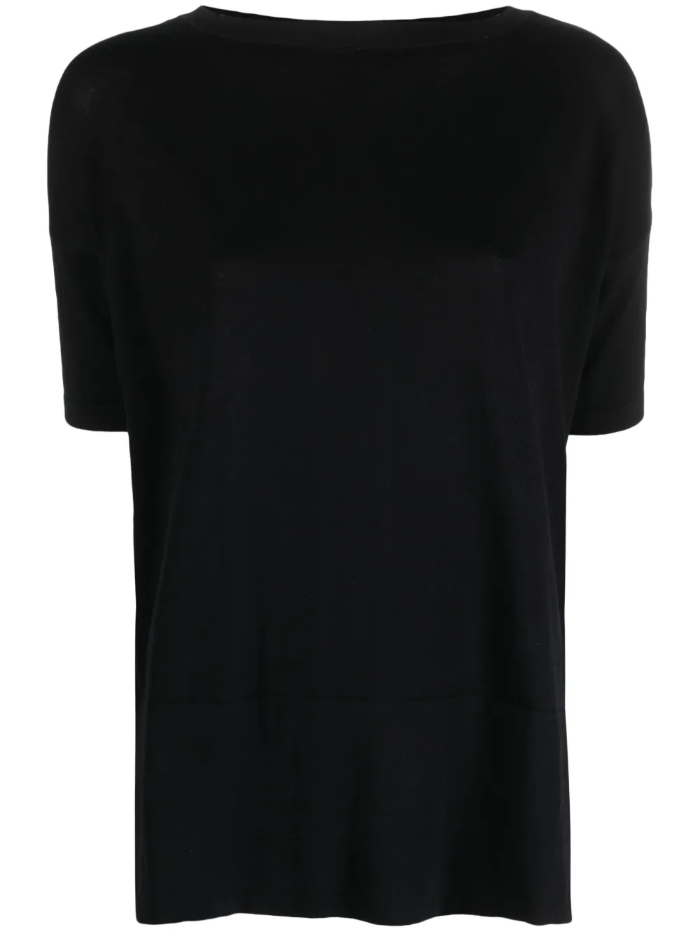 Shop Snobby Sheep Short-sleeved Cotton T-shirt In Schwarz