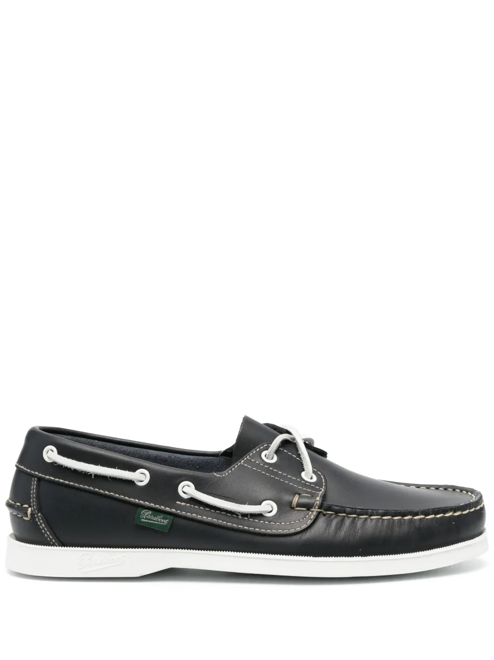 Paraboot Lace-up Leather Boat Shoes In Blue