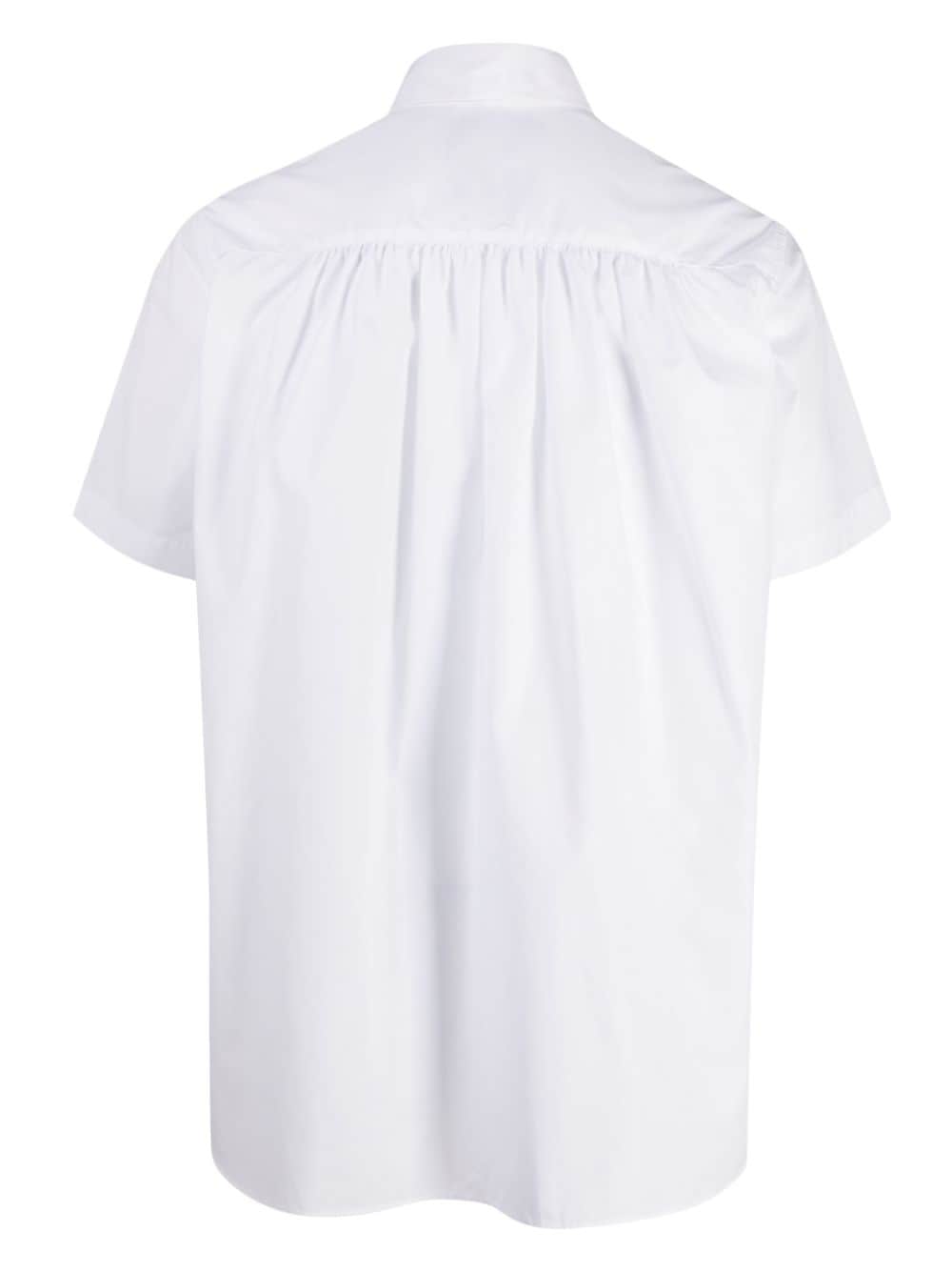 Fumito Ganryu Overhemd met mesh vlakken - Wit