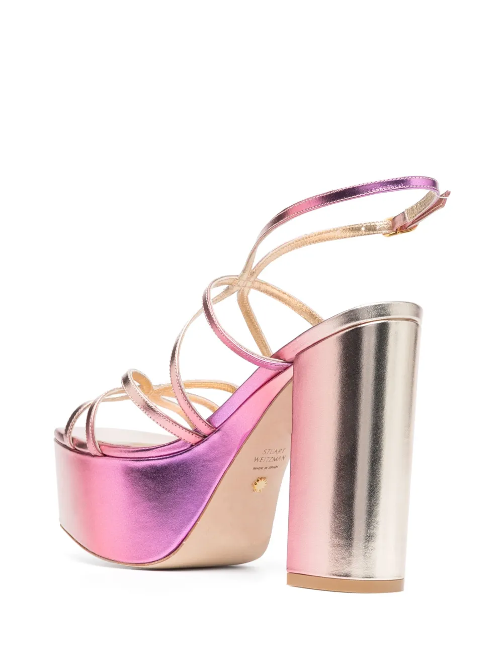 Stuart Weitzman Brlyther Sqhi Womens Leather Open Toe Platform Heels In Rosa