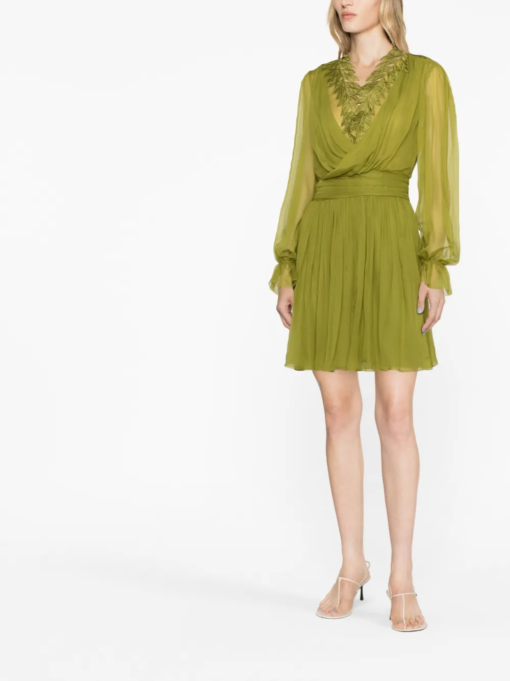 Alberta Ferretti Jurk met lange mouwen - Groen