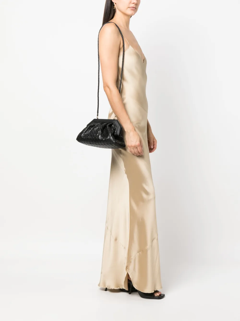 Serapian Mini Secret Mosaico clutch bag - Zwart
