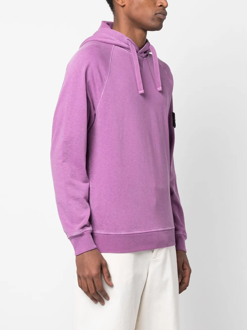 Stone Island Compass-patch Cotton Hoodie - Farfetch