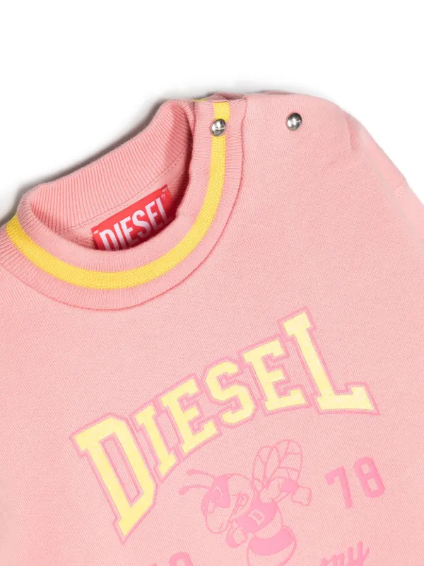 Diesel pink hot sale sweatshirt