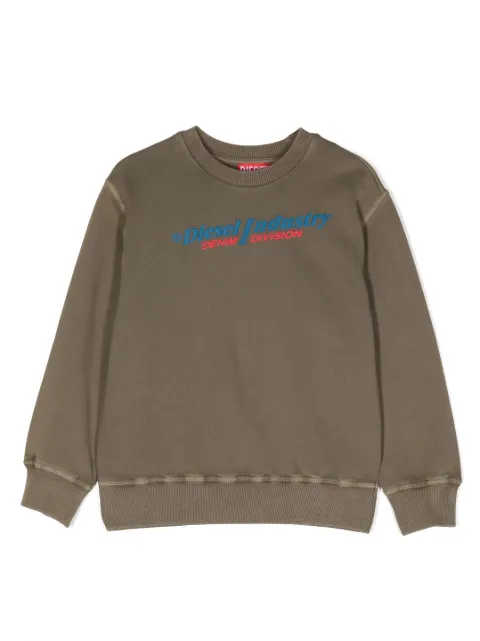 Diesel Kids سويت شيرت قطن بأبليكة شعار الماركة