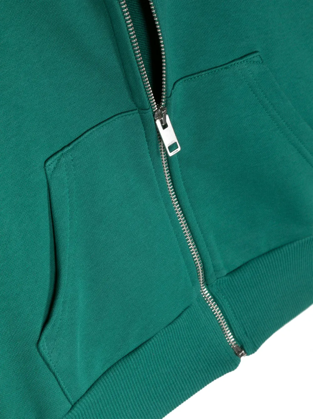 Shop Diesel Logo-print Zip-up Hoodie In Green