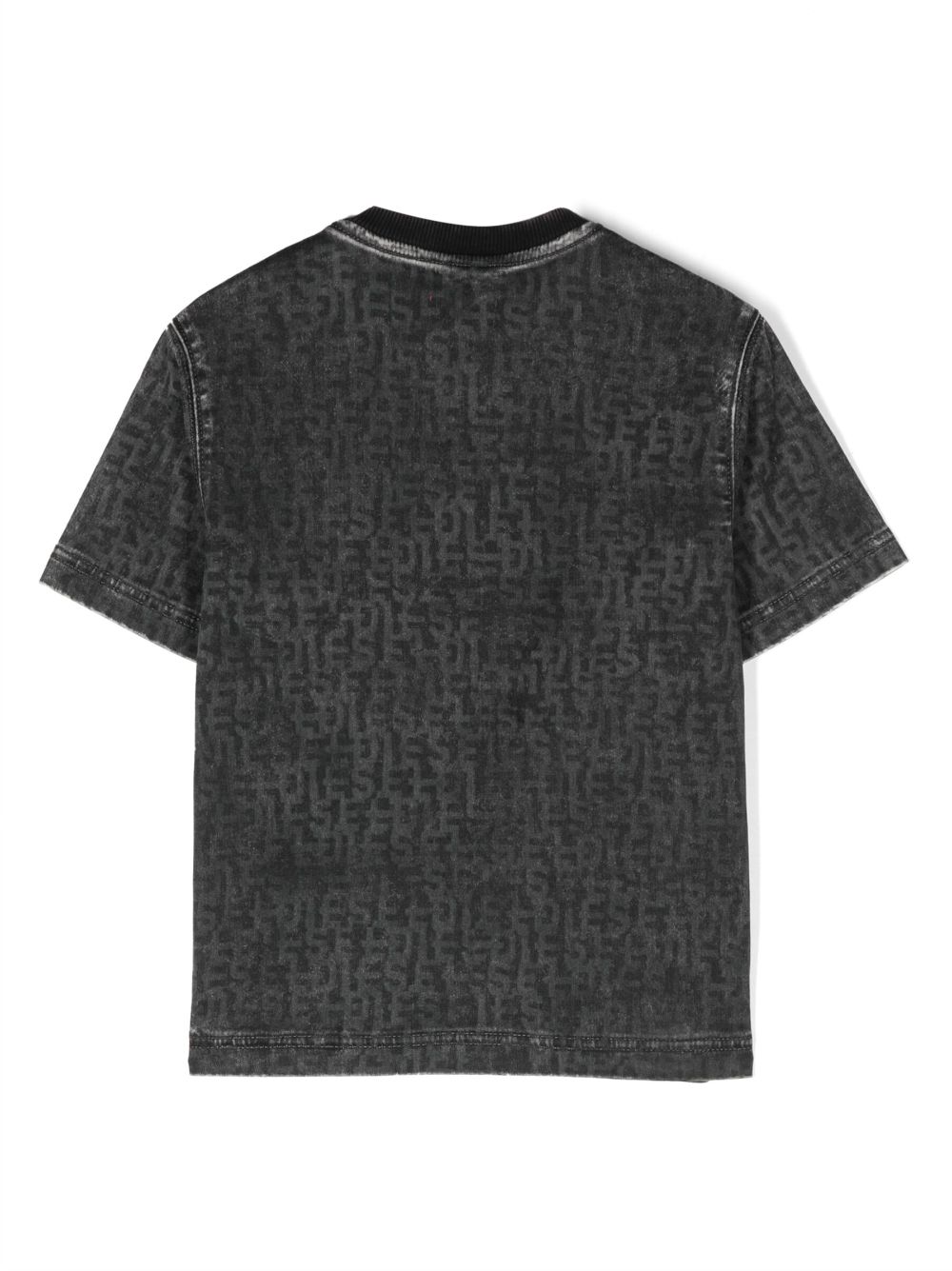 Diesel Kids T-shirt met geborduurd logo - Grijs