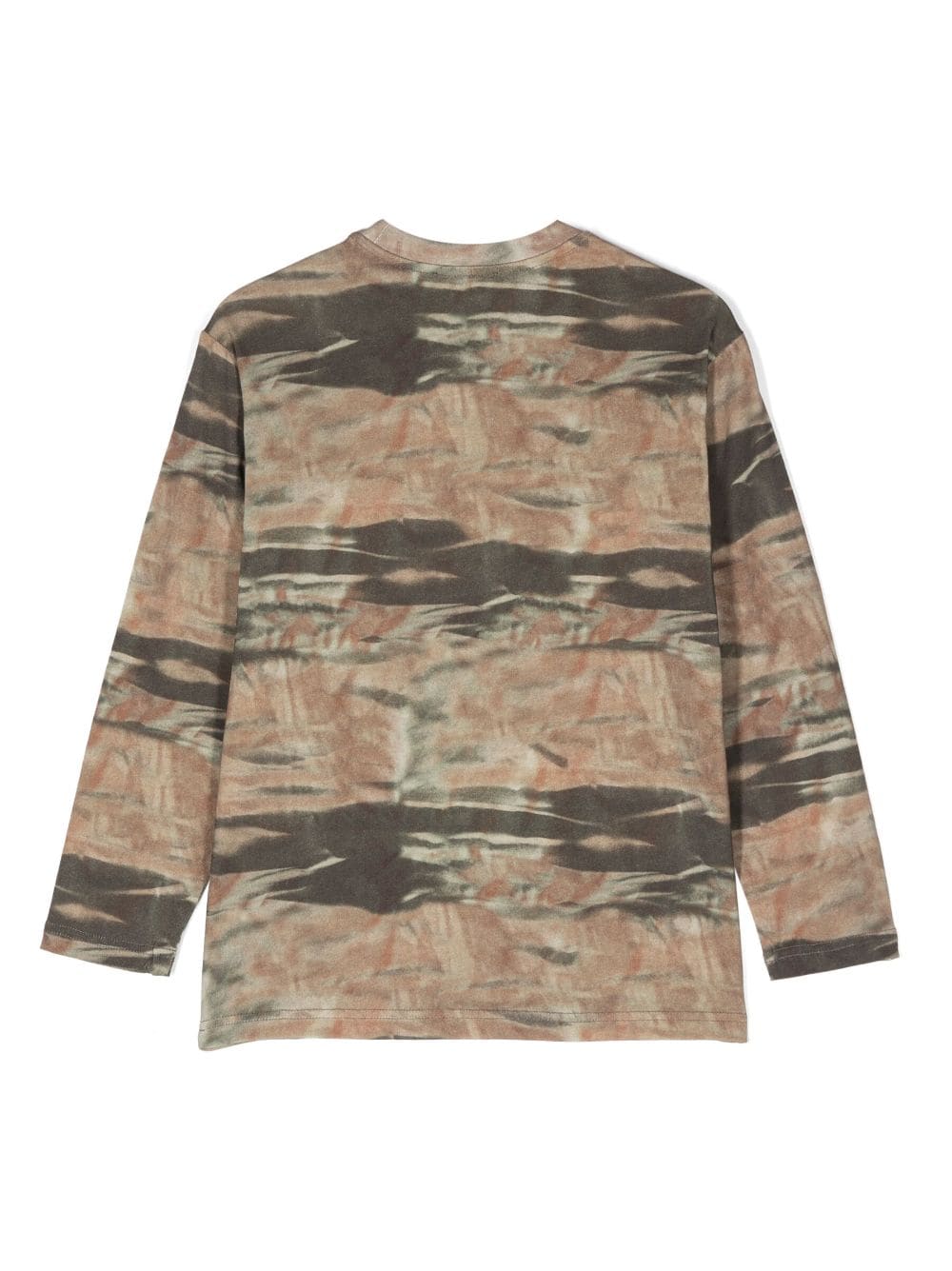 Shop Diesel Distressed-effect Long-sleeve T-shirt In Brown