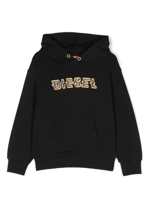 Diesel Kids logo-print cotton hoodie