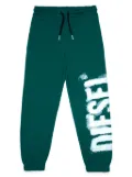 Diesel Kids logo-print cotton track pants - Green