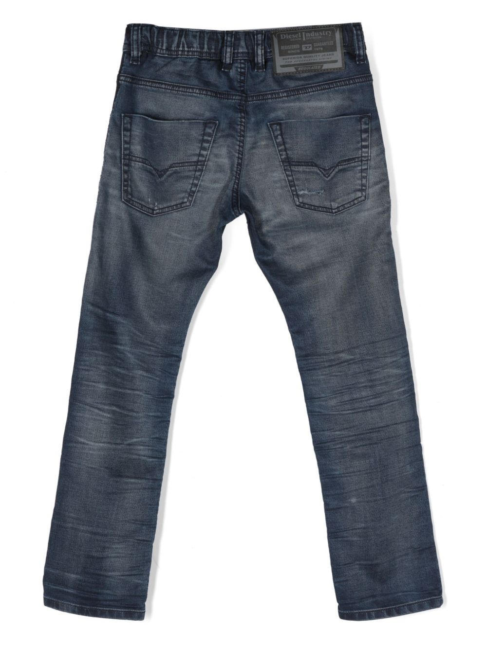 Shop Diesel Krooley Straight-leg Jeans In Blue